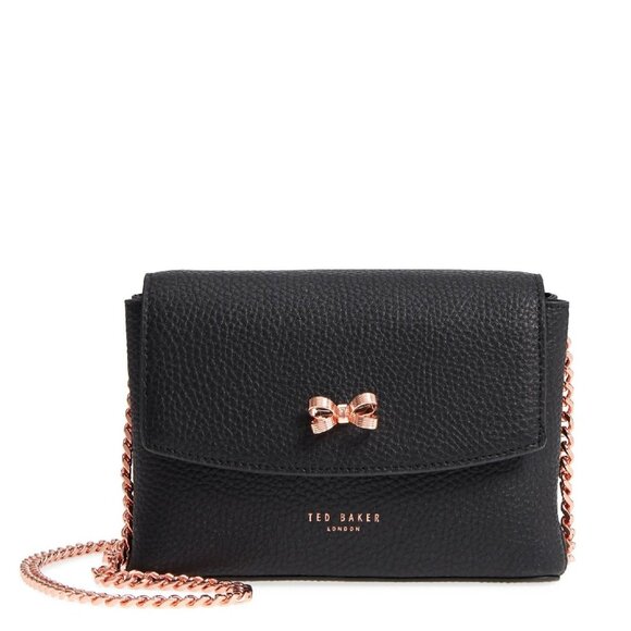 Ted Baker London Bow Leather Crossbody Bag - Picture 1 of 8
